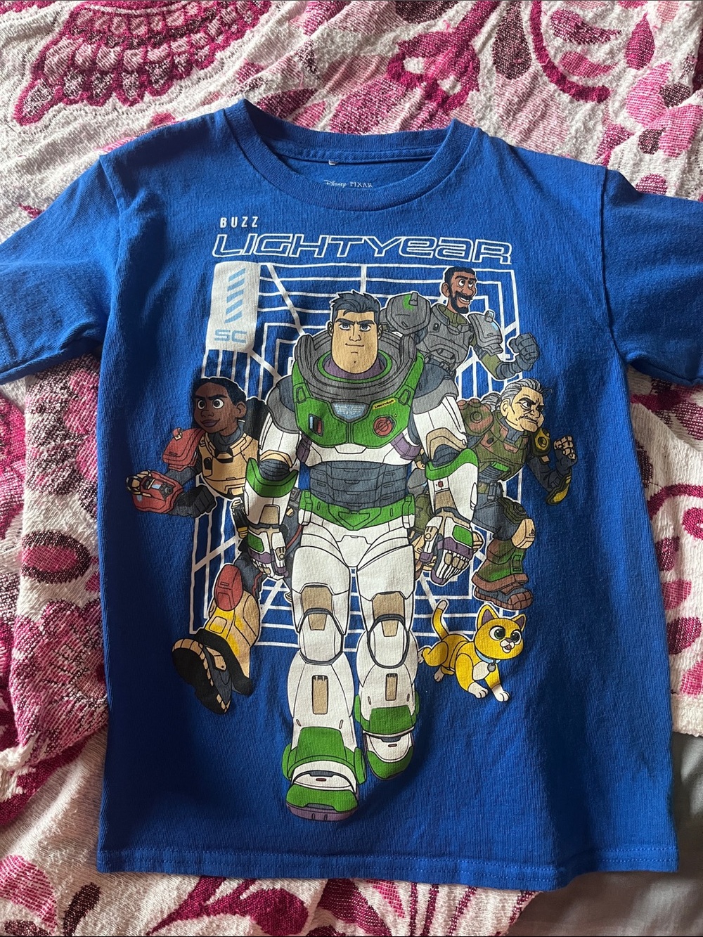 Disney Blue Buzz Lightyear Short Sleeve Tee